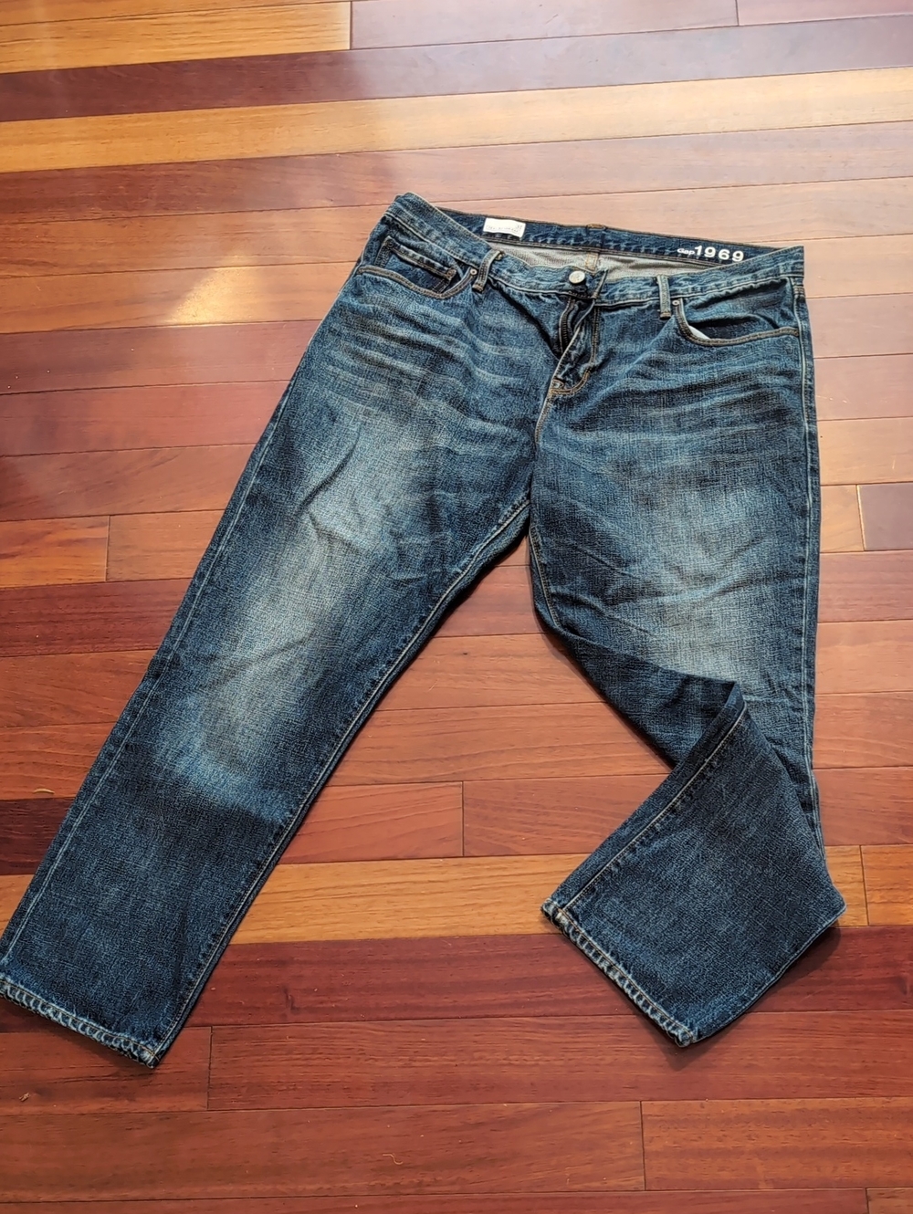 GAP Dark Blue Washed Sexy Boyfriend Jeans